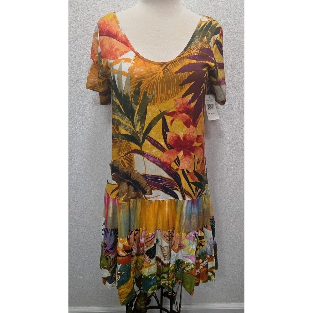 Jams World Women's Amber Oasis Hattie Dress Small Floral Hawaiian Babydoll NWT